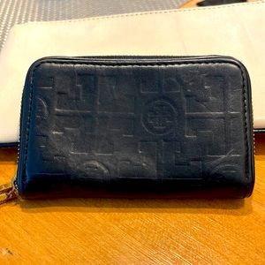 Tory Burch coin purse/wallet - Black leather, gently used. Authentic